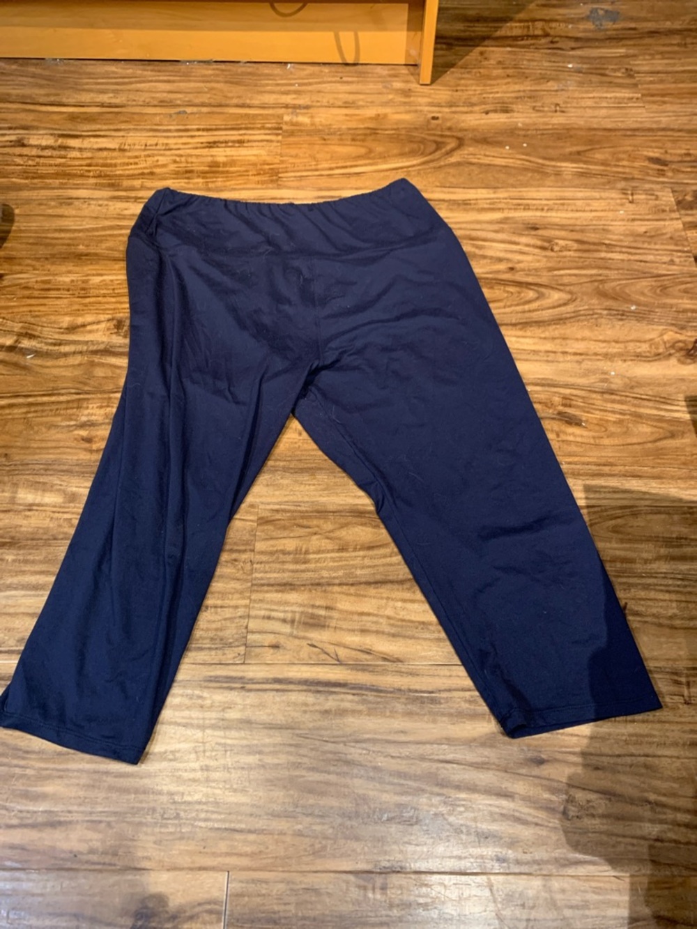 Navy Blue Cropped Active Leggings 3X